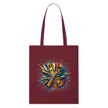 Maçon de construction Maçon Outils d’art Impression d’art - Tote bag bio Stanley/Stella - bordeaux - Devant