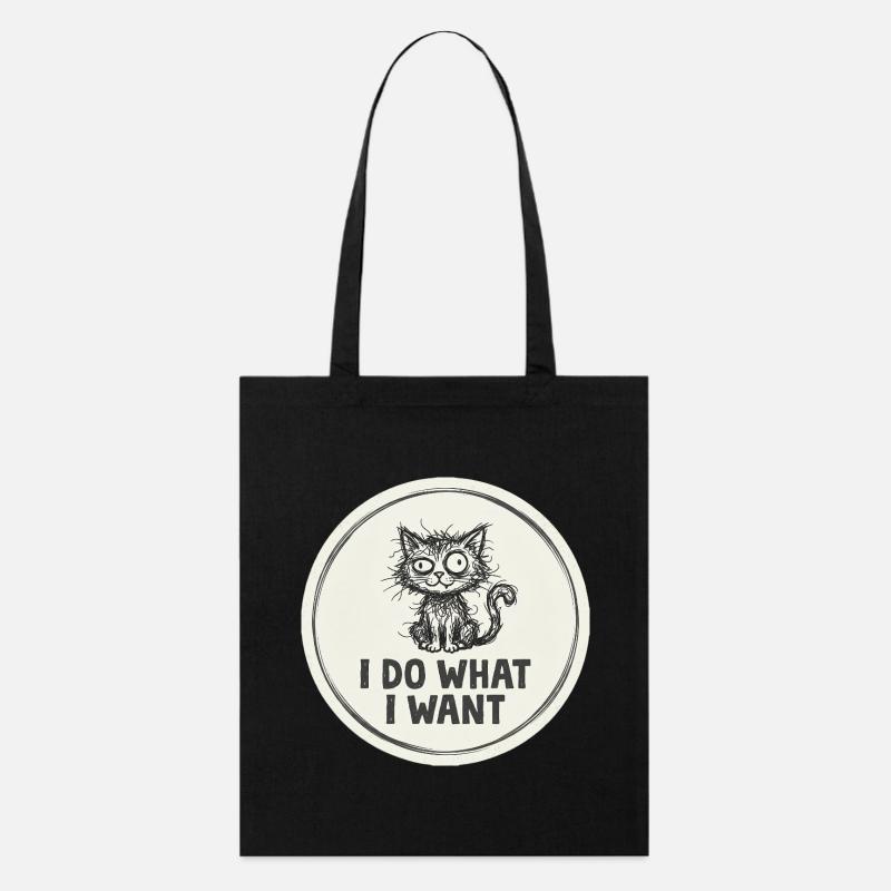 Ich mache, was ich will Katze - Stanley/Stella Bio-Stoffbeutel - Schwarz