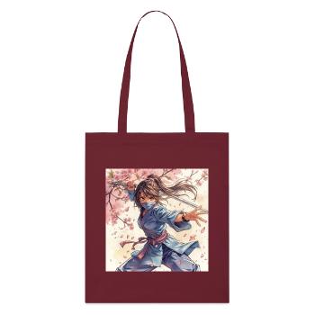 Ninja de la Lame Fleur en kimono - Tote bag bio Stanley/Stella - bordeaux - Devant