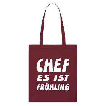 Chef - Stanley/Stella Bio-Stoffbeutel - Burgunderrot - Vorne