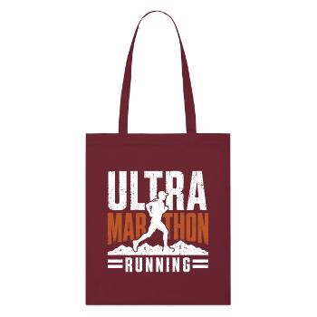 Ultra-Marathon-Lauf mit Stress - Stanley/Stella Bio-Stoffbeutel - Burgunderrot - Vorne