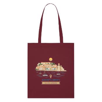 Collioure Côte Catalane - Tote bag bio Stanley/Stella - bordeaux - Devant