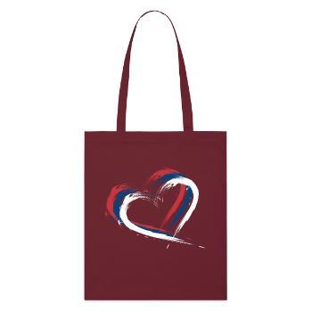 Drapeau de la Serbie - Tote bag bio Stanley/Stella - bordeaux - Devant