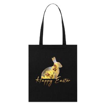 Happy Easter rabbit - Stanley/Stella Organic Tote Bag - black - Front