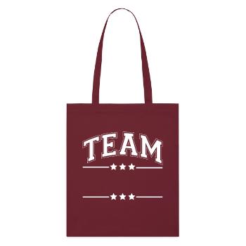Team - your name - customizable - Stanley/Stella Organic Tote Bag - burgundy - Front