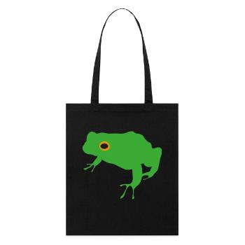 Frosch - Stanley/Stella Bio-Stoffbeutel - Schwarz - Vorne