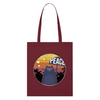 Drôle de chat - Tote bag bio Stanley/Stella - bordeaux - Devant