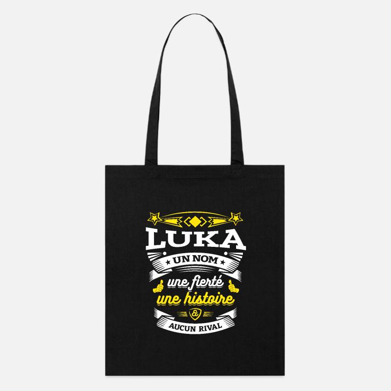 LUKA UN NOM UNE FIERTÉ AUCUN RIVAL - Tote bag bio Stanley/Stella - noir
