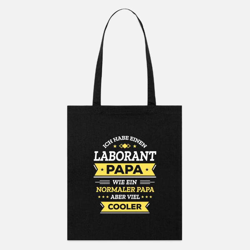 LABORANT PAPA: COOL, VATERTAG, WEIHNACHTEN - Stanley/Stella Bio-Stoffbeutel - Schwarz