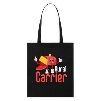 Rural Carrier Mailman Postal Worker - Stanley/Stella Bio-Stoffbeutel - Schwarz - Vorne