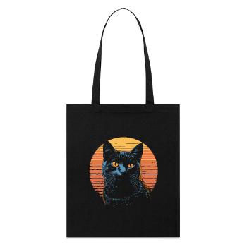 Chat Bleu Russe Vintage - Tote bag bio Stanley/Stella - noir - Devant
