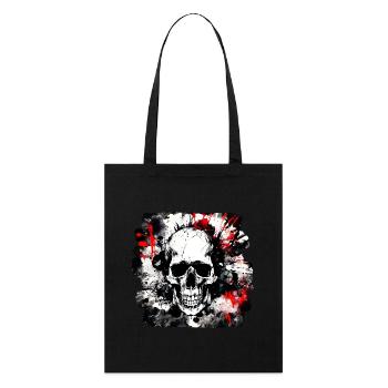 Totenkopf Trash Polka Heavy Metal - Stanley/Stella Bio-Stoffbeutel - Schwarz - Vorne
