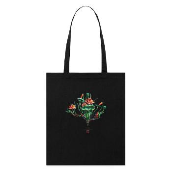 Chinesisch_Blumen dans le Stadt_Lotus1420 interdit - Tote bag bio Stanley/Stella - noir - Devant