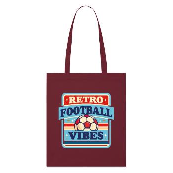 Retro_Football_Vibes - Stanley/Stella Organic Tote Bag - burgundy - Front