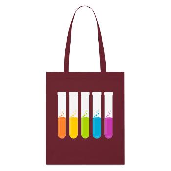 reagenzglas flask tube experiment chemistry chemie - Tote bag bio Stanley/Stella - bordeaux - Devant