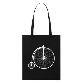 grand bi (motif blanc) - Tote bag bio Stanley/Stella - noir - Devant