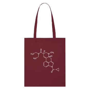 LSD Chemical Structure | Chemistry Study Teaching - Stanley/Stella Organic Tote Bag - burgundy - Front