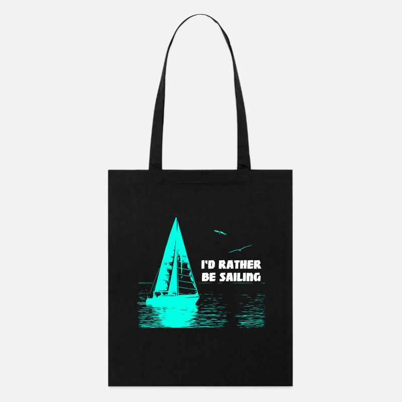 I'd rather be Sailing - Stanley/Stella Bio-Stoffbeutel - Schwarz