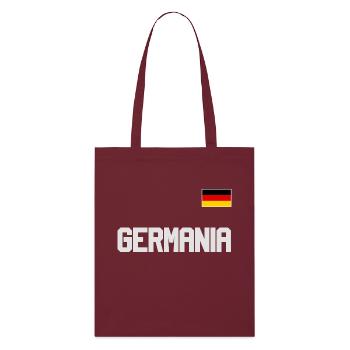 Maillot de l’Allemagne look GERMANIA avec drapeau - Tote bag bio Stanley/Stella - bordeaux - Devant
