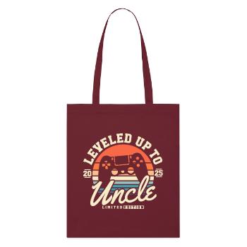 Ascended to Uncle 2025 - Stanley/Stella Organic Tote Bag - burgundy - Front