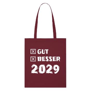 Jahr 2029 - Stanley/Stella Bio-Stoffbeutel - Burgunderrot - Vorne
