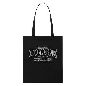 Köln Cologne (black oldstyle) - Stanley/Stella Bio-Stoffbeutel - Schwarz - Vorne