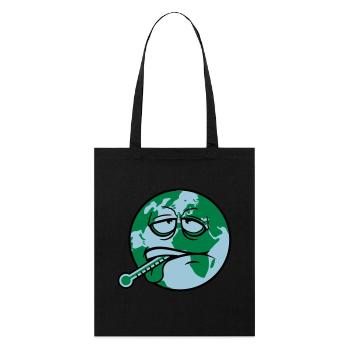 virus de la terre virus bactéries thermomètre l'humanité - Tote bag bio Stanley/Stella - noir - Devant