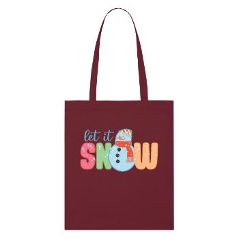 Let It Snow Funny Snowman Winter Christmas Gift - Tote bag bio Stanley/Stella - bordeaux - Devant