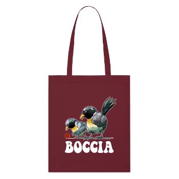 Oiseau joueur de boccia avec boules de boccia Boccia - Tote bag bio Stanley/Stella - bordeaux - Devant