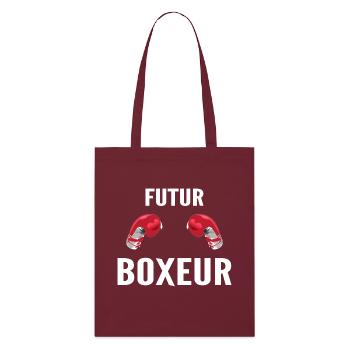 Future Boxer - Stanley/Stella Organic Tote Bag - burgundy - Front