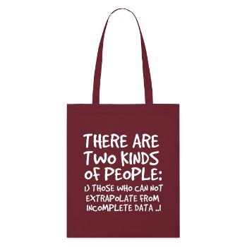 Incomplete Data Funny Science Nerd - Stanley/Stella Organic Tote Bag - burgundy - Front