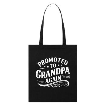 Promu à nouveau grand-père en 2025 - Tote bag bio Stanley/Stella - noir - Devant