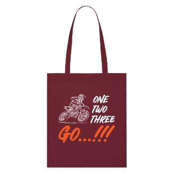 Un Deux Trois Go Motocross - Tote bag bio Stanley/Stella - bordeaux - Devant