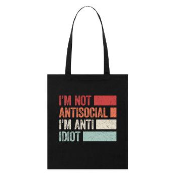 Sarcastique introverti - Tote bag bio Stanley/Stella - noir - Devant