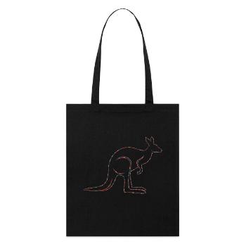 Kangourou kangourou animaux exotiques Australie - Tote bag bio Stanley/Stella - noir - Devant