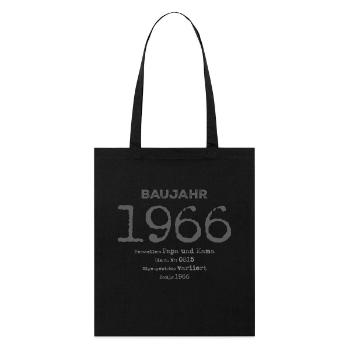 Baujahr 1966 - Stanley/Stella Bio-Stoffbeutel - Schwarz - Vorne
