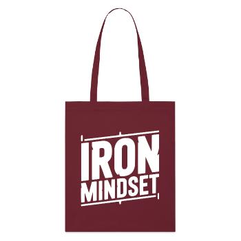 Iron Mindset - Stanley/Stella Organic Tote Bag - burgundy - Front