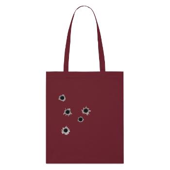 Bulletproof Holes only - Stanley/Stella Bio-Stoffbeutel - Burgunderrot - Vorne