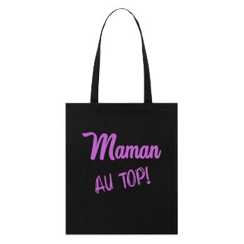 MAMAN. FÊTE DES MÈRES - Tote bag bio Stanley/Stella - noir - Devant