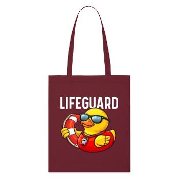 Maître-nageur Canard en caoutchouc Canard Amoureux du Canard - Tote bag bio Stanley/Stella - bordeaux - Devant