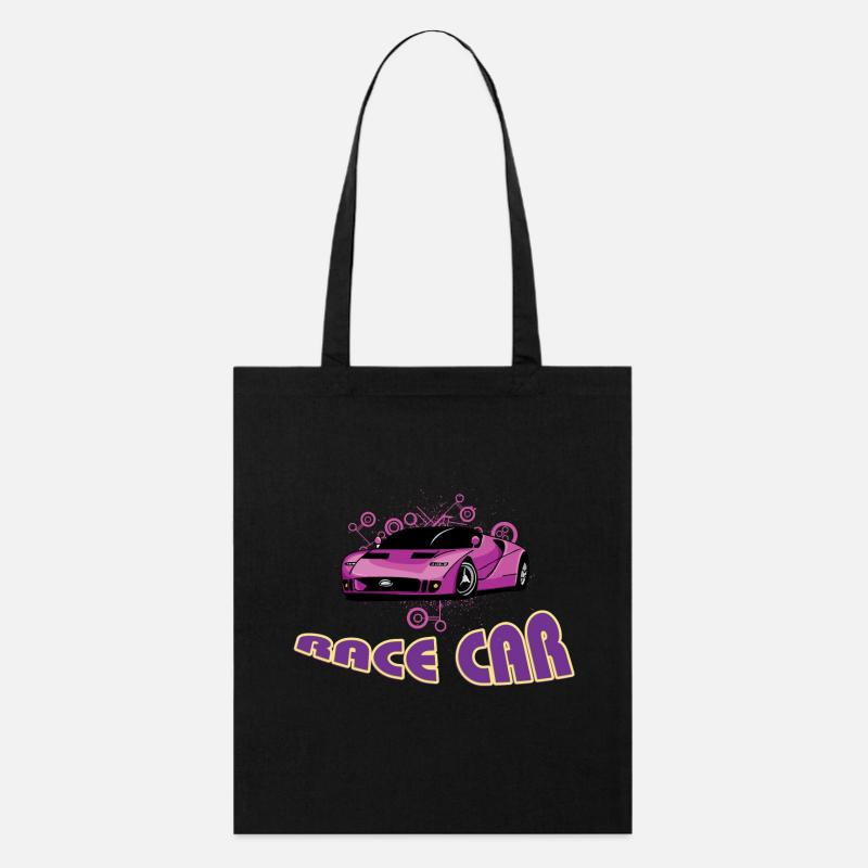 Voiture de course - Tote bag bio Stanley/Stella - noir