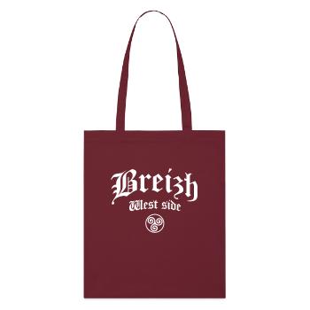 BRETAGNE BREIZH WEST COAST - Tote bag bio Stanley/Stella - bordeaux - Devant