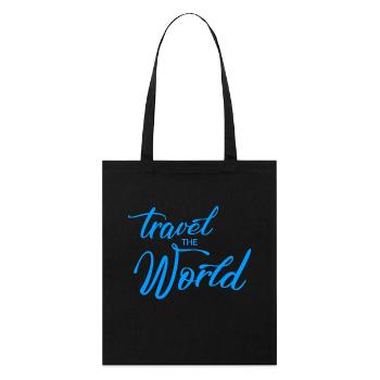 Voyage dans le monde - Tote bag bio Stanley/Stella - noir - Devant
