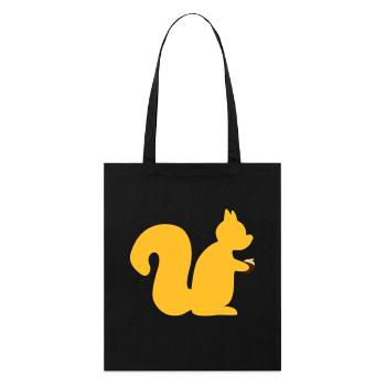 écureuil avec un écrou - Tote bag bio Stanley/Stella - noir - Devant