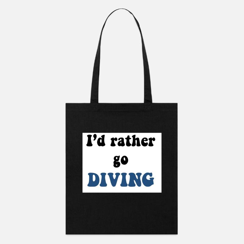 Diving Diver sticker - Stanley/Stella Organic Tote Bag - black