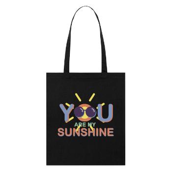 You are my sunshine / Motivation / Summer / Sun - Stanley/Stella Organic Tote Bag - black - Front