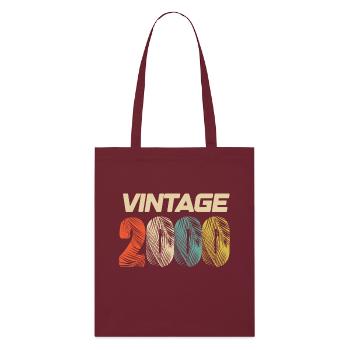 Vintage 2000 Retro - Best-seller - Tote bag bio Stanley/Stella - bordeaux - Devant