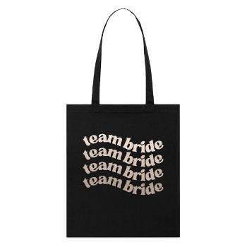 Team Bride groovy design bachelorette party JGA - Stanley/Stella Bio-Stoffbeutel - Schwarz - Vorne