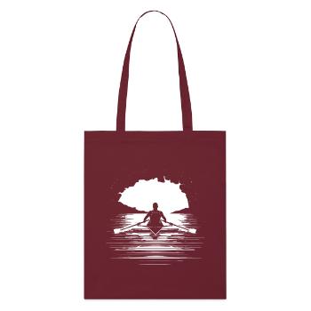 Rower Drawing - Stanley/Stella Organic Tote Bag - burgundy - Front