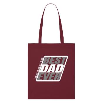 best dad ever - Stanley/Stella Organic Tote Bag - burgundy - Front